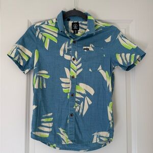 Volcom Tropical Blue and Lime Shirt